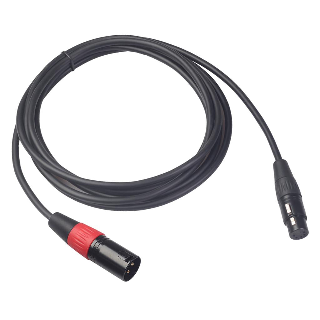 Black 3Pin Male Plug to XLR 5Pin Female Plug Cable Adapter XK1073M5F 10m