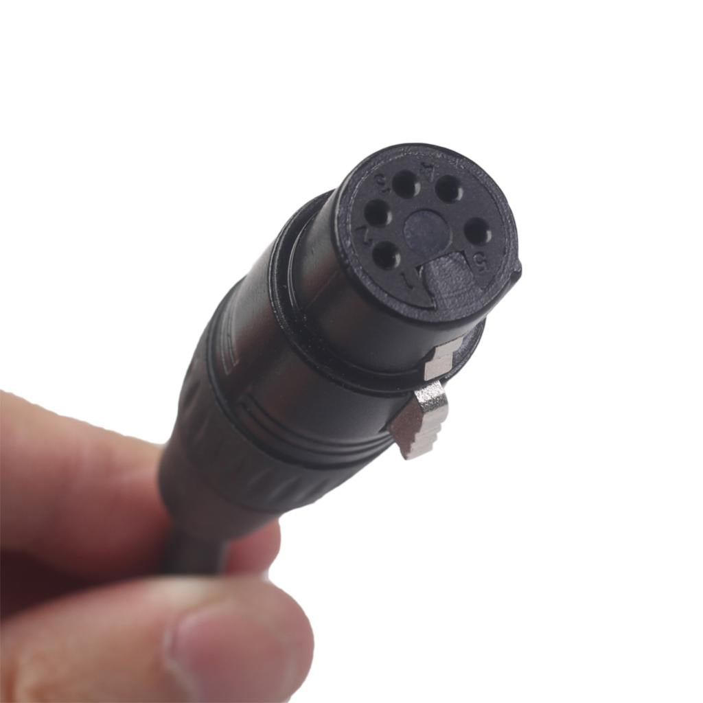 Black 3Pin Male Plug to XLR 5Pin Female Plug Cable Adapter XK1073M5F 15m