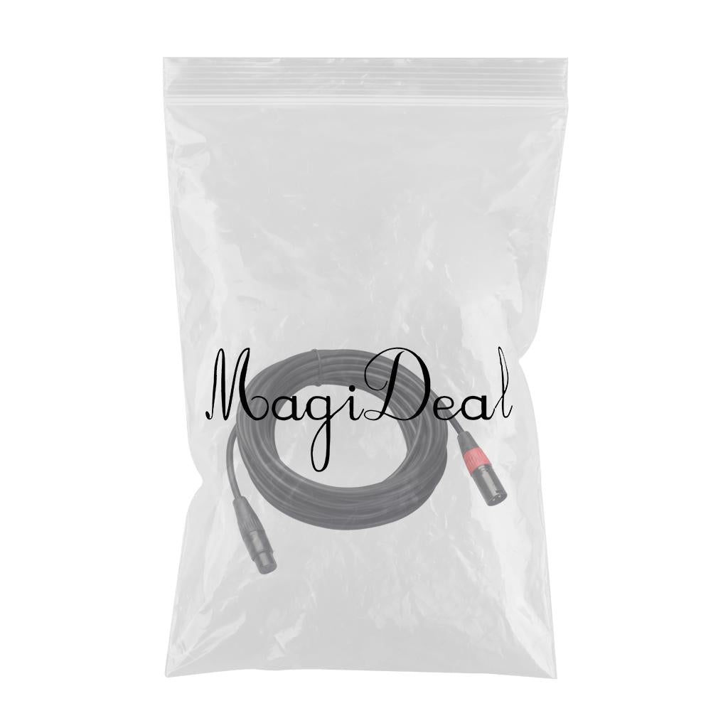 Black 3Pin Male Plug to XLR 5Pin Female Plug Cable Adapter XK1073M5F 15m