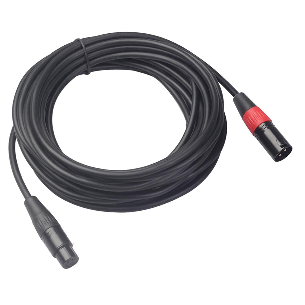 Black 3Pin Male Plug to XLR 5Pin Female Plug Cable Adapter XK1073M5F 15m