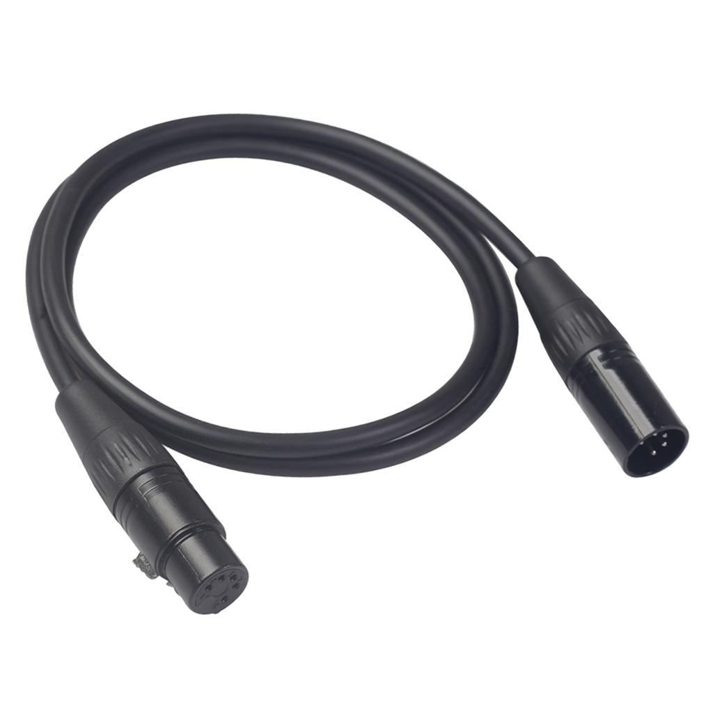 Black 5Pin XLR Male Plug to 5Pin XLR Female Audio Cable Adapter XK1075 1m