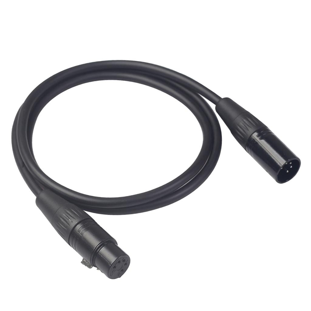 Black 5Pin XLR Male Plug to 5Pin XLR Female Audio Cable Adapter XK1075 1m