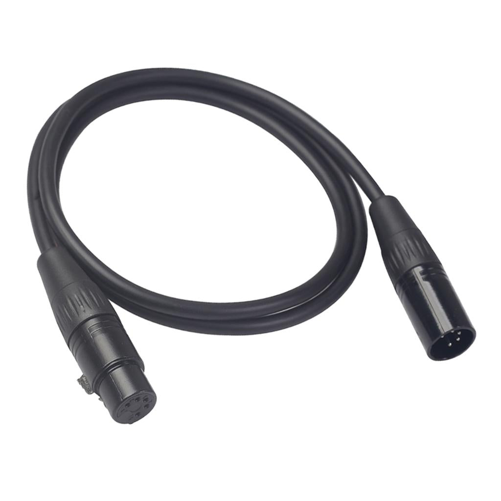Black 5Pin XLR Male Plug to 5Pin XLR Female Audio Cable Adapter XK1075 1m