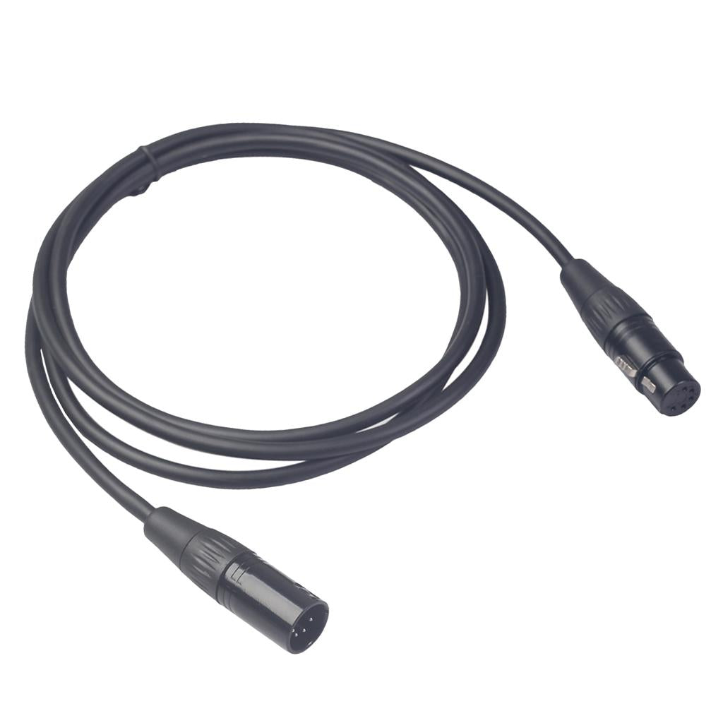 Black 5Pin XLR Male Plug to 5Pin XLR Female Audio Cable Adapter XK1075 1.8m