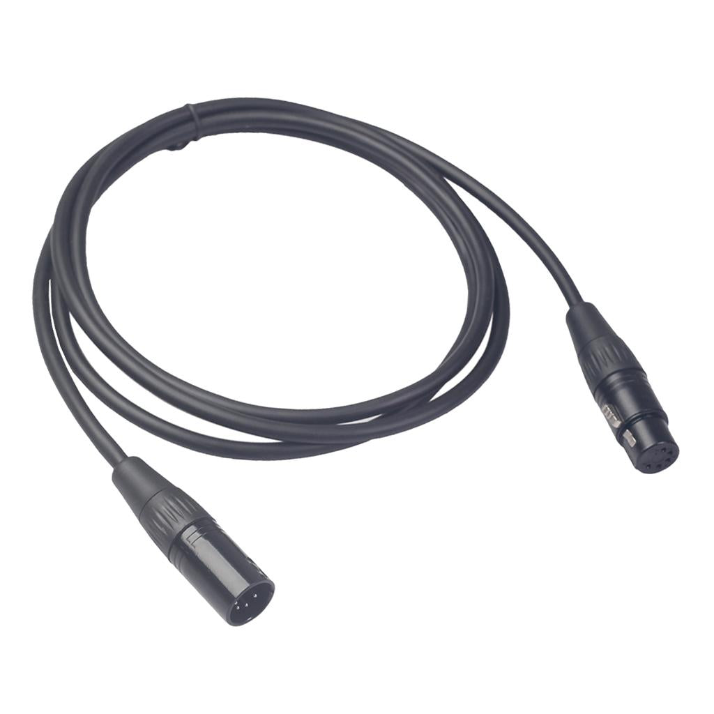 Black 5Pin XLR Male Plug to 5Pin XLR Female Audio Cable Adapter XK1075 1.8m