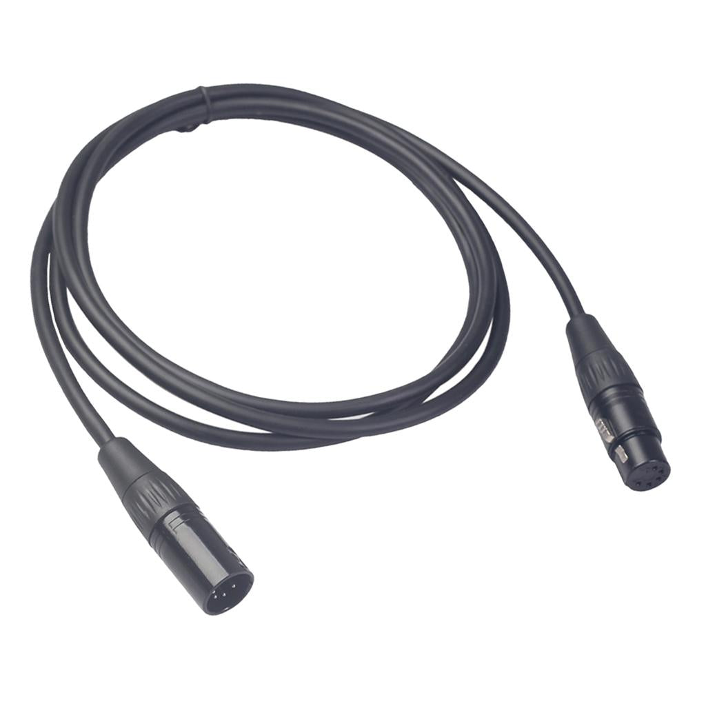 Black 5Pin XLR Male Plug to 5Pin XLR Female Audio Cable Adapter XK1075 1.8m
