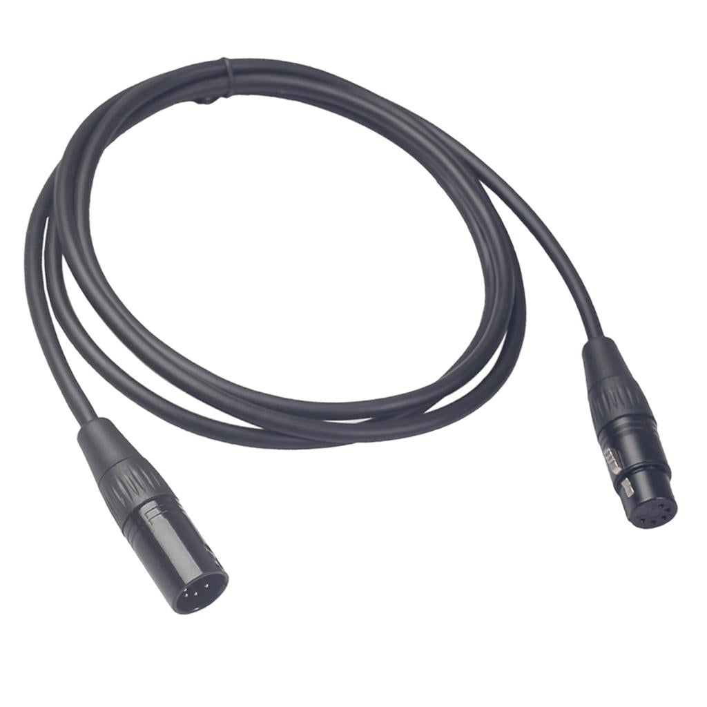 Black 5Pin XLR Male Plug to 5Pin XLR Female Audio Cable Adapter XK1075 1.8m