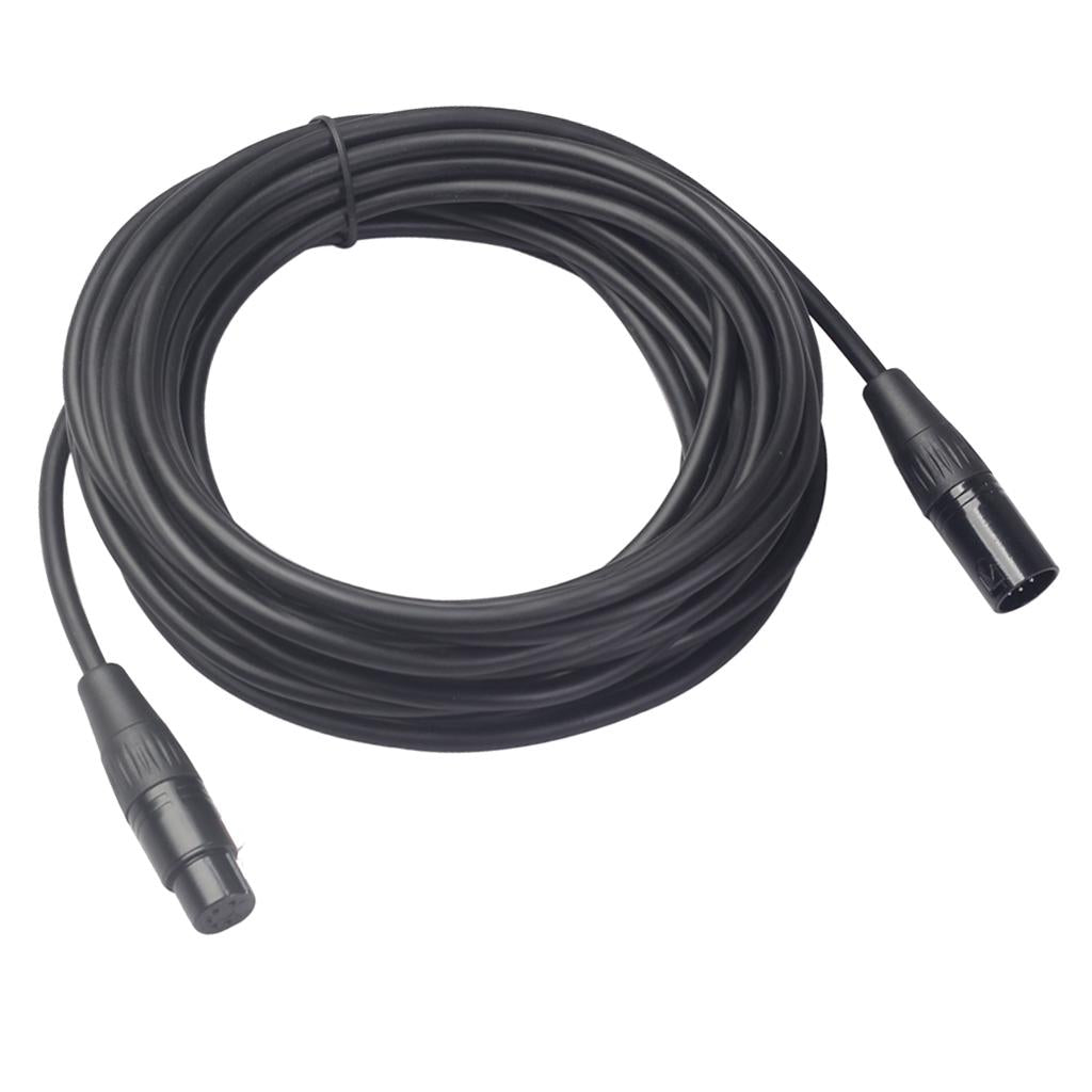 Black 5Pin XLR Male Plug to 5Pin XLR Female Audio Cable Adapter XK1075 15m