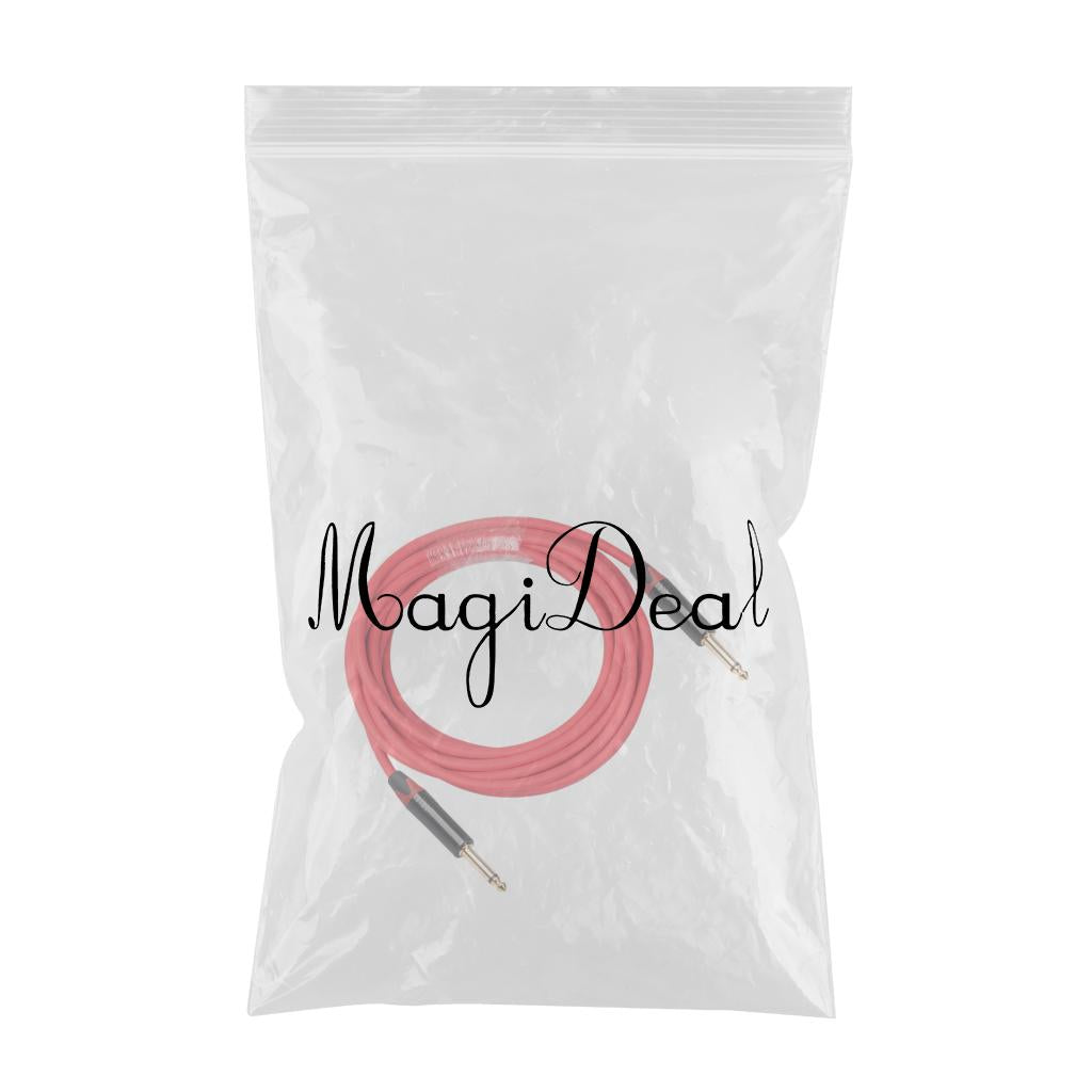 6.35mm Jack Male to Male Audio Line for Guitar Mixer Amplifier 5m