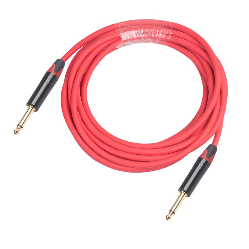 6.35mm Jack Male to Male Audio Line for Guitar Mixer Amplifier 5m