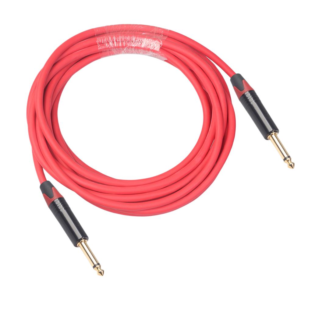 6.35mm Jack Male to Male Audio Line for Guitar Mixer Amplifier 5m