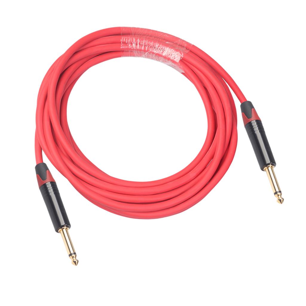 6.35mm Jack Male to Male Audio Line for Guitar Mixer Amplifier 5m