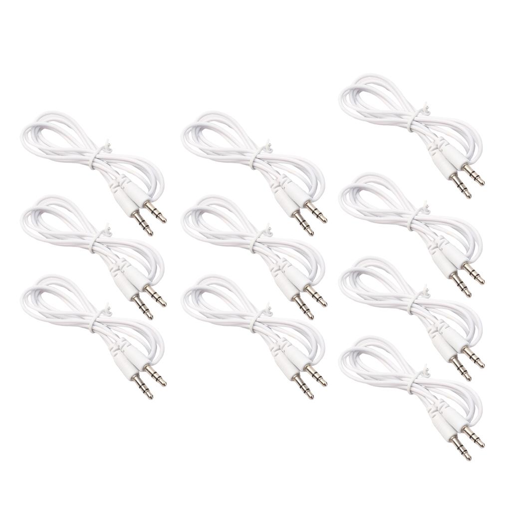10pc Jack Aux Cable 3.5 to 3.5mm Stereo Cable Male to Male Plug Phone Cord