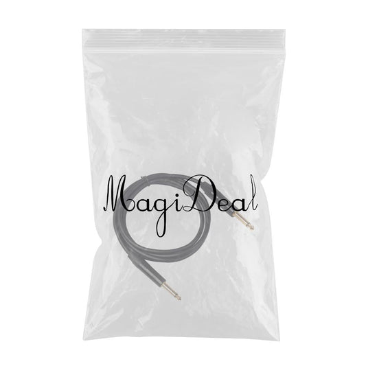 6.35mm Jack Male to Male Audio Line for Guitar Mixer Amplifier Black 1.8m