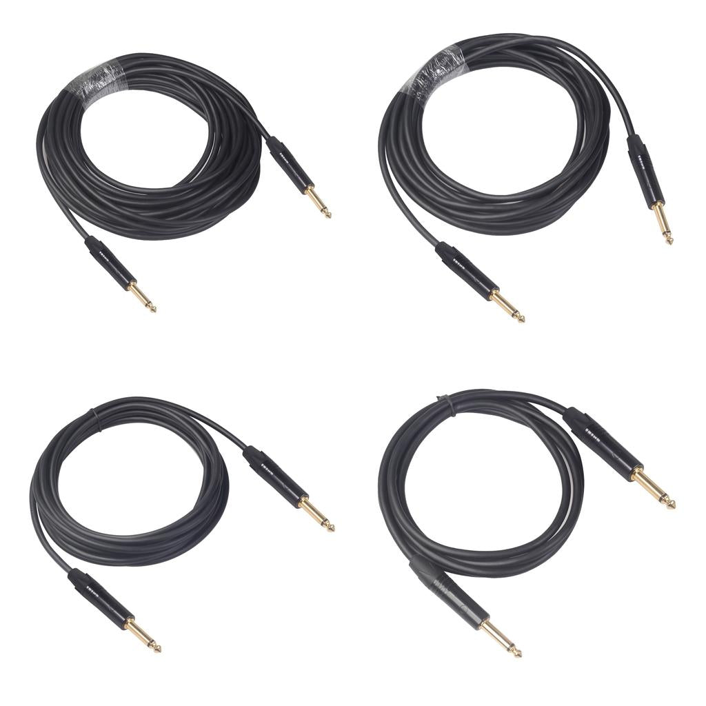 6.35mm Jack Male to Male Audio Line for Guitar Mixer Amplifier Black 1.8m