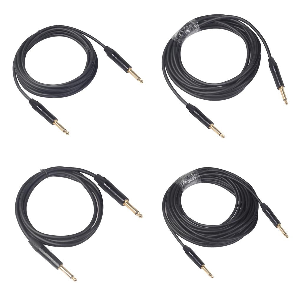 6.35mm Jack Male to Male Audio Line for Guitar Mixer Amplifier Black 1.8m