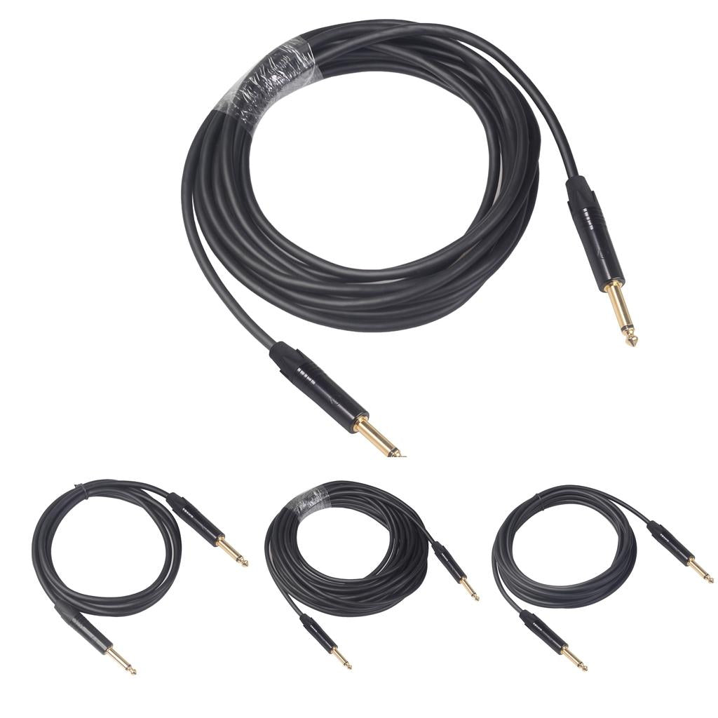 6.35mm Jack Male to Male Audio Line for Guitar Mixer Amplifier Black 1.8m