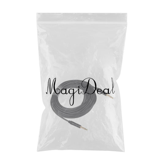 6.35mm Jack Male to Male Audio Line for Guitar Mixer Amplifier Black 10m
