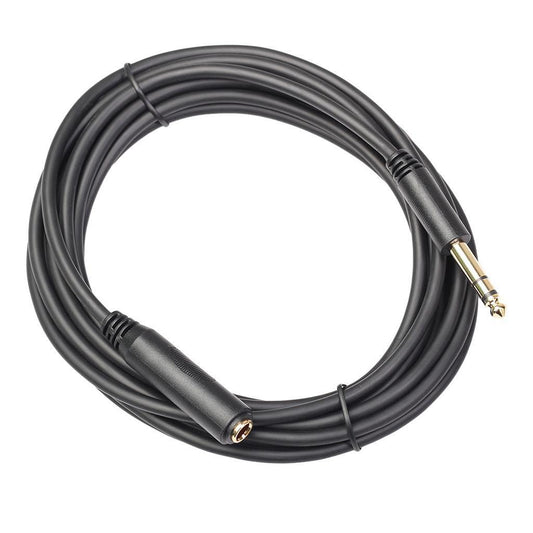 6.35 Headphone Extension Cable TRS 1/4" Male to Female Cord Stereo New 15ft
