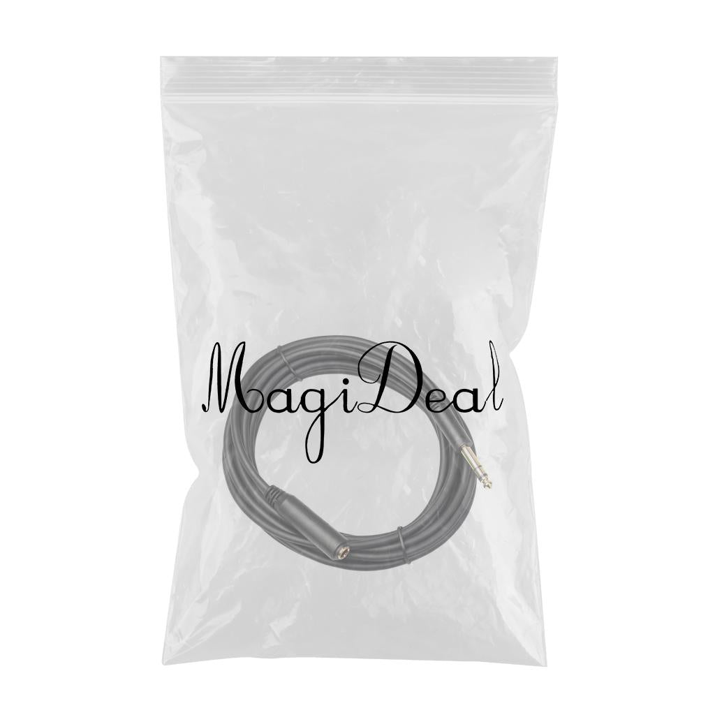 6.35 Headphone Extension Cable TRS 1/4" Male to Female Cord Stereo New 15ft