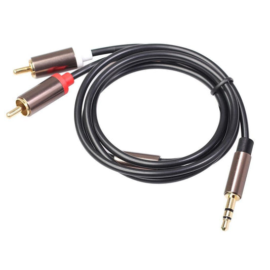 3.5 to Dual Lotus Converter Electronic Connecting Cable f/ Laptop MP3 MP4 3m