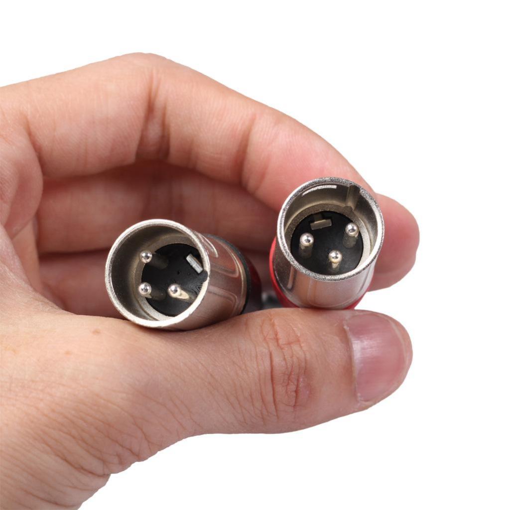 Dual XLR Male to Dual RCA Male Patch Cable - 2-XLRM to 2-RCA Audio Cord 3M