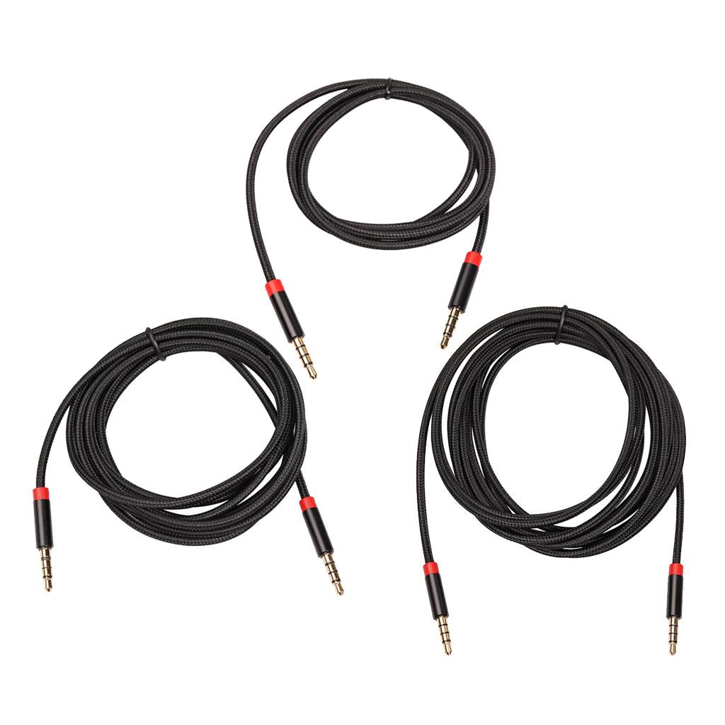 3.5mm Male to Male Stereo Audio AUX Cable Cord Fit for PC iPad MP3 Phone 1m