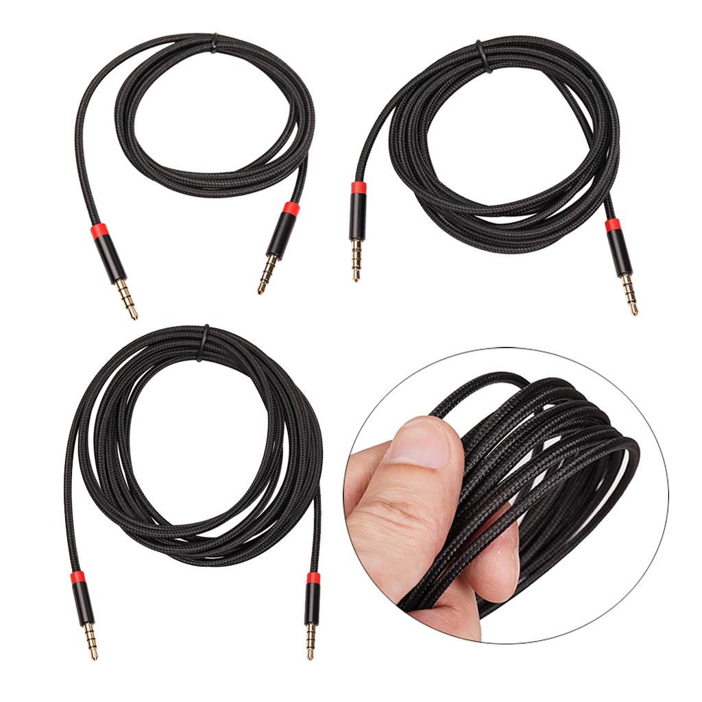 3.5mm Male to Male Stereo Audio AUX Cable Cord Fit for PC iPad MP3 Phone 1m