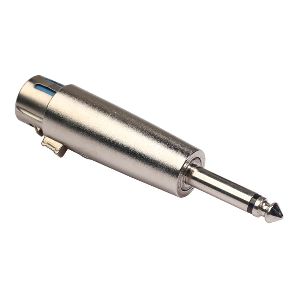 XLR 3pin Female To 6.35mm Mono Male Jack Plug Microphone Adapter Connector