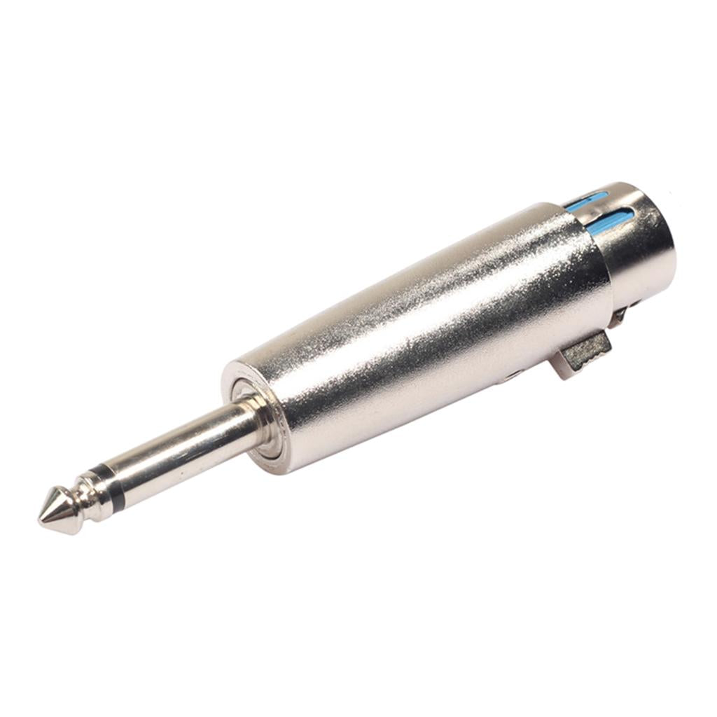 XLR 3pin Female To 6.35mm Mono Male Jack Plug Microphone Adapter Connector