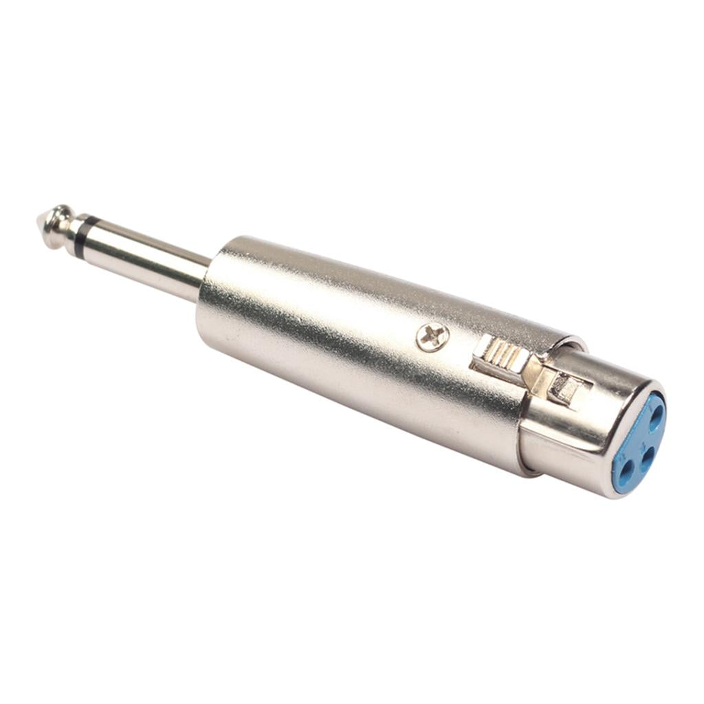 XLR 3pin Female To 6.35mm Mono Male Jack Plug Microphone Adapter Connector