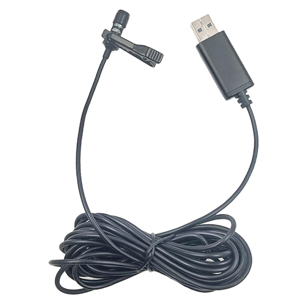 USB Mini Lavalier Lapel Microphone Clip-on Mic Mobile Phone for Vlog