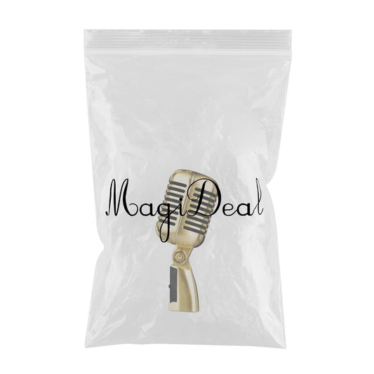Classic Vintage Dynamic Vocal Microphone for Live Stage Karaoke  Gold