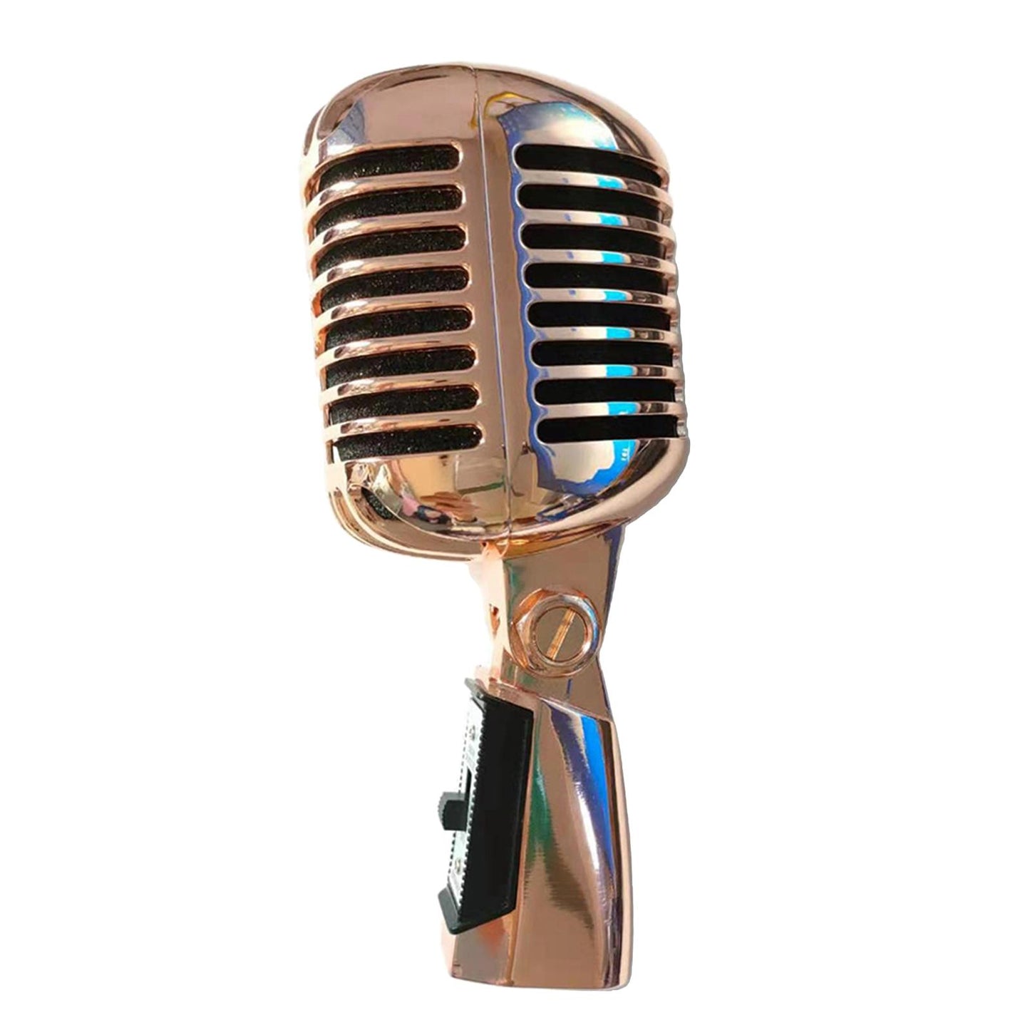 Classic Vintage Dynamic Vocal Microphone for Live Stage Karaoke  Rose Gold