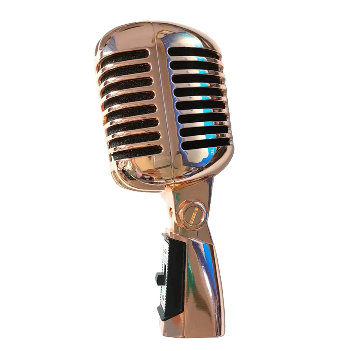 Classic Vintage Dynamic Vocal Microphone for Live Stage Karaoke  Rose Gold