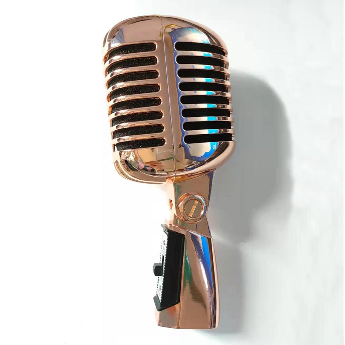 Classic Vintage Dynamic Vocal Microphone for Live Stage Karaoke  Rose Gold