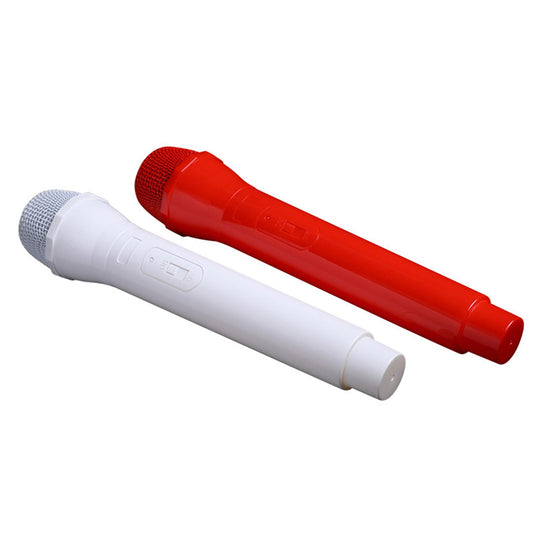 Simulated Kids Microphone Toy Pretend Play Mics for Girls Boys Chldren White