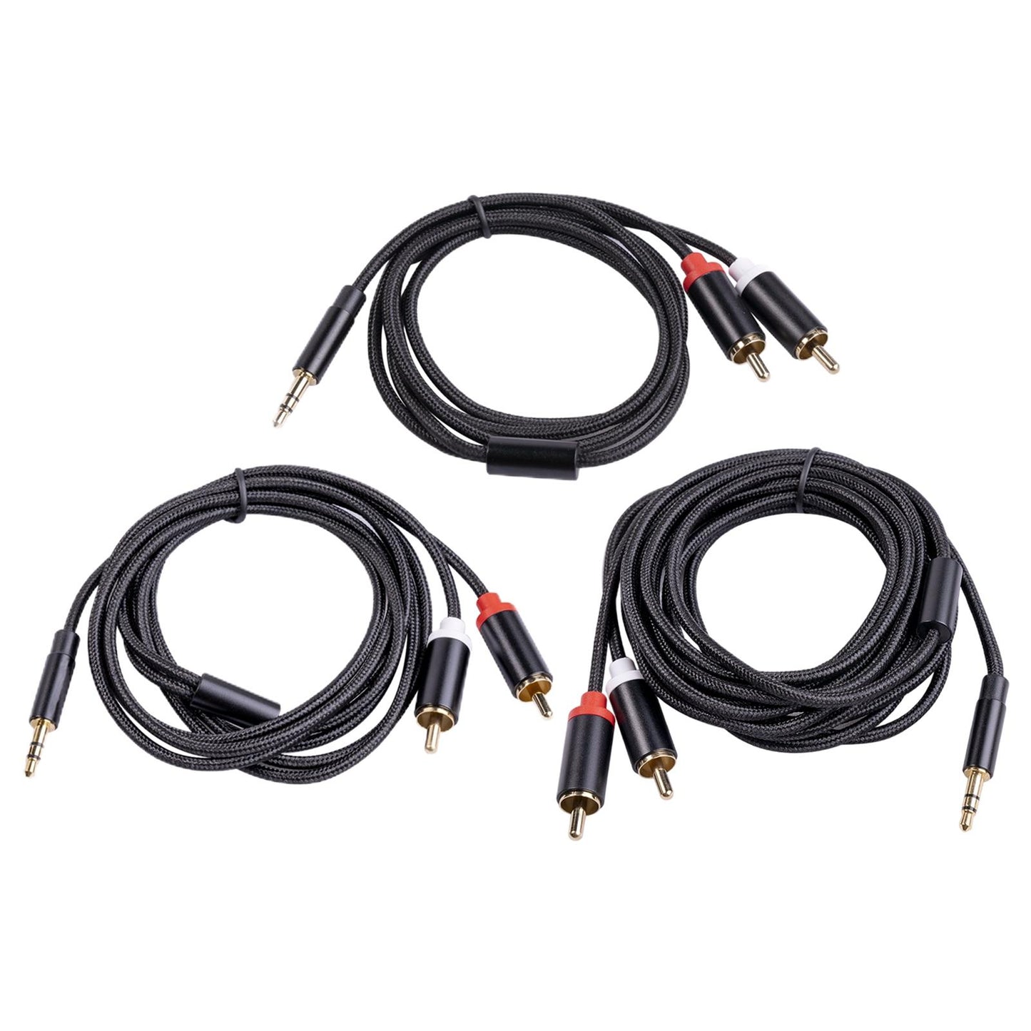 1/1.8/3M 3.5mm 2RCA M to Male Audio Cable Hi Fi Stereo AUX Cord Adapter 1M