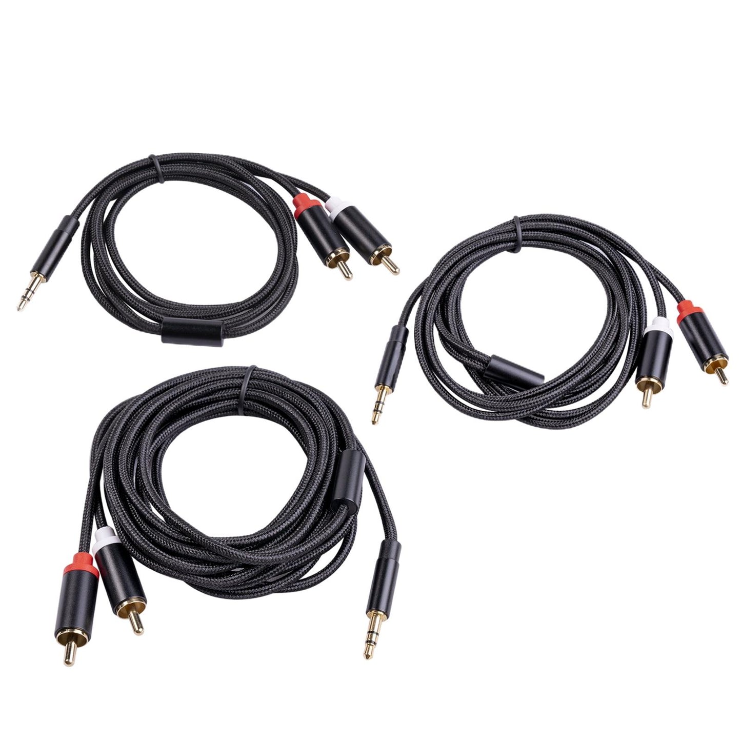 1/1.8/3M 3.5mm 2RCA M to Male Audio Cable Hi Fi Stereo AUX Cord Adapter 1M