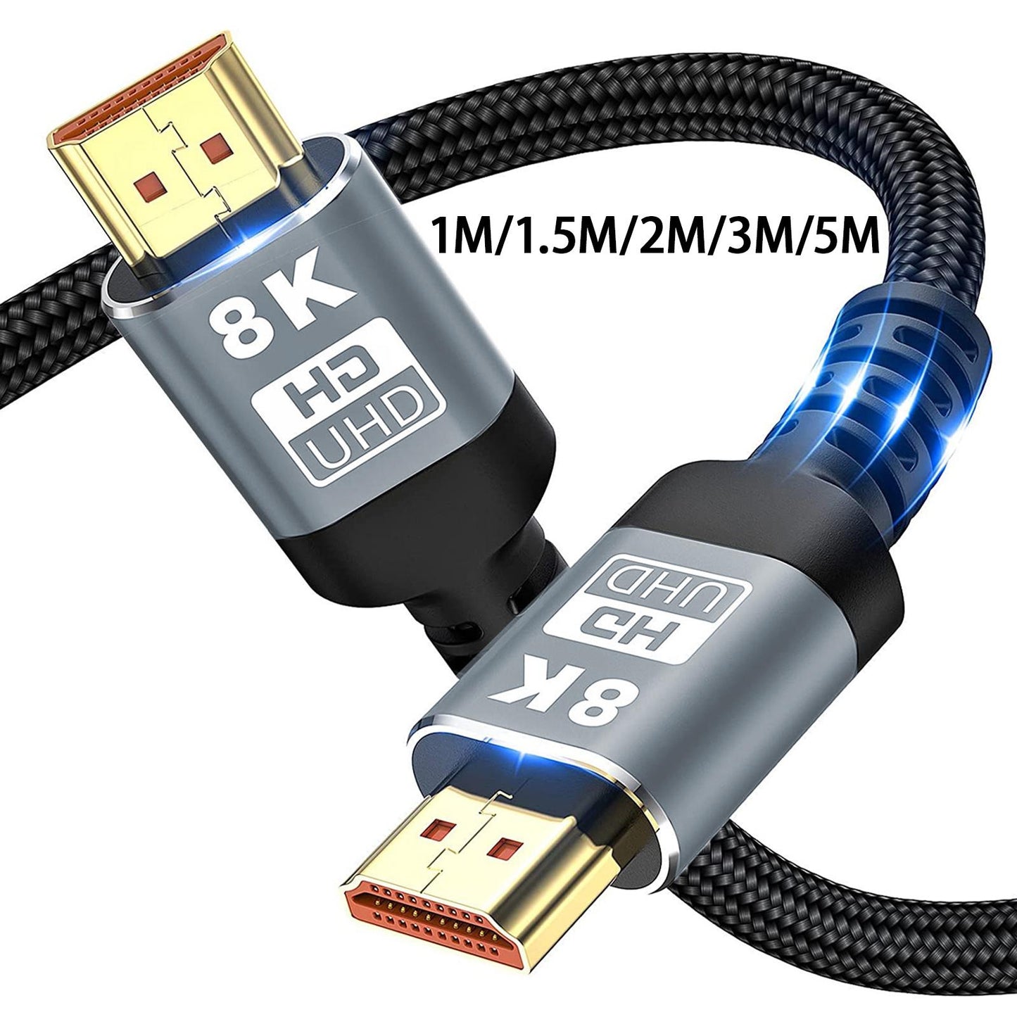 8K HDMI Cable 48Gbps Dynamic HDR High Speed for Projector Monitor 1 Meter