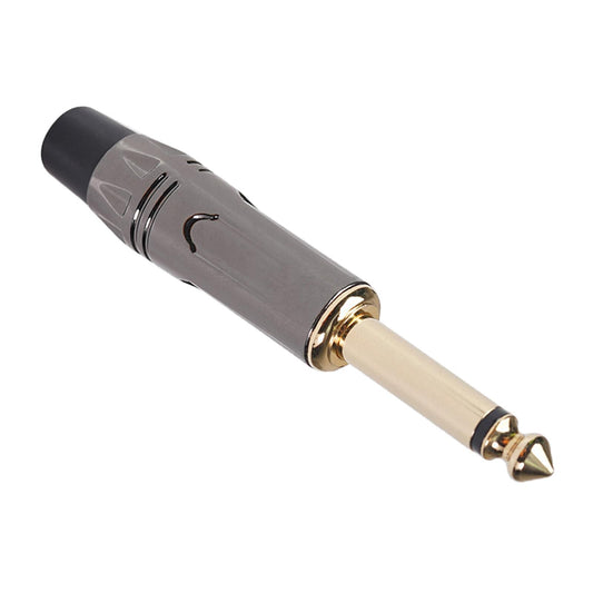 6.35mm Mono Plug 1/4 Soldering Jack Audio Connector Jack Plug for Speaker
