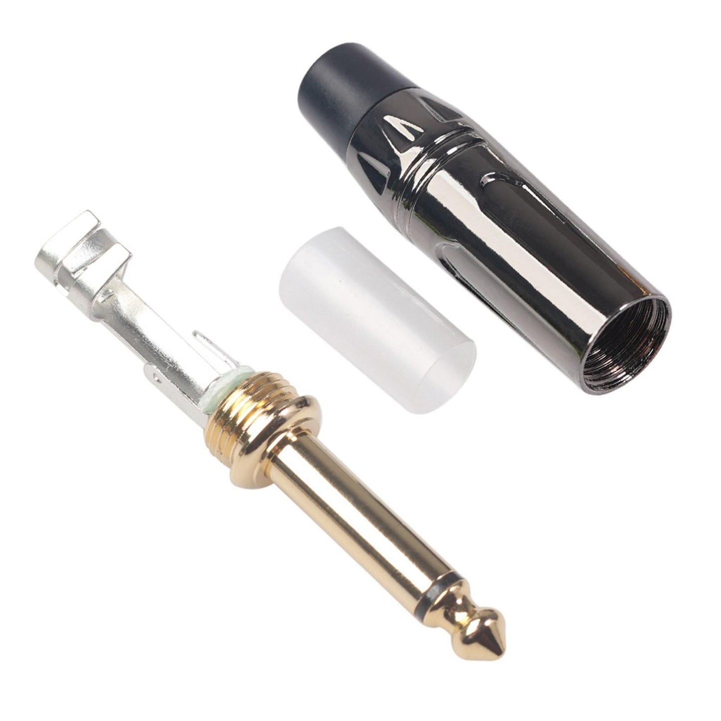6.35mm Mono Plug 1/4 Soldering Jack Audio Connector Jack Plug for Speaker
