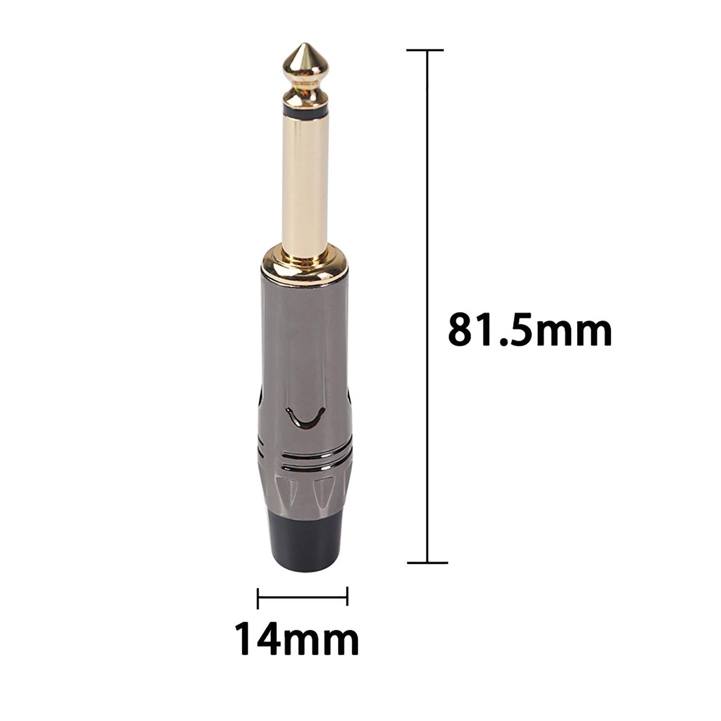 6.35mm Mono Plug 1/4 Soldering Jack Audio Connector Jack Plug for Speaker