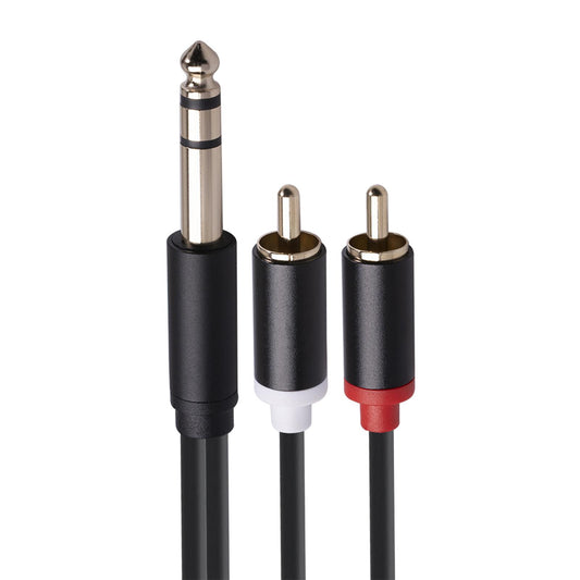Audio Metal 3.5mm Stereo Jack to 2 RCA Phone Cable 6.35mm to 2RCA Cable 3M