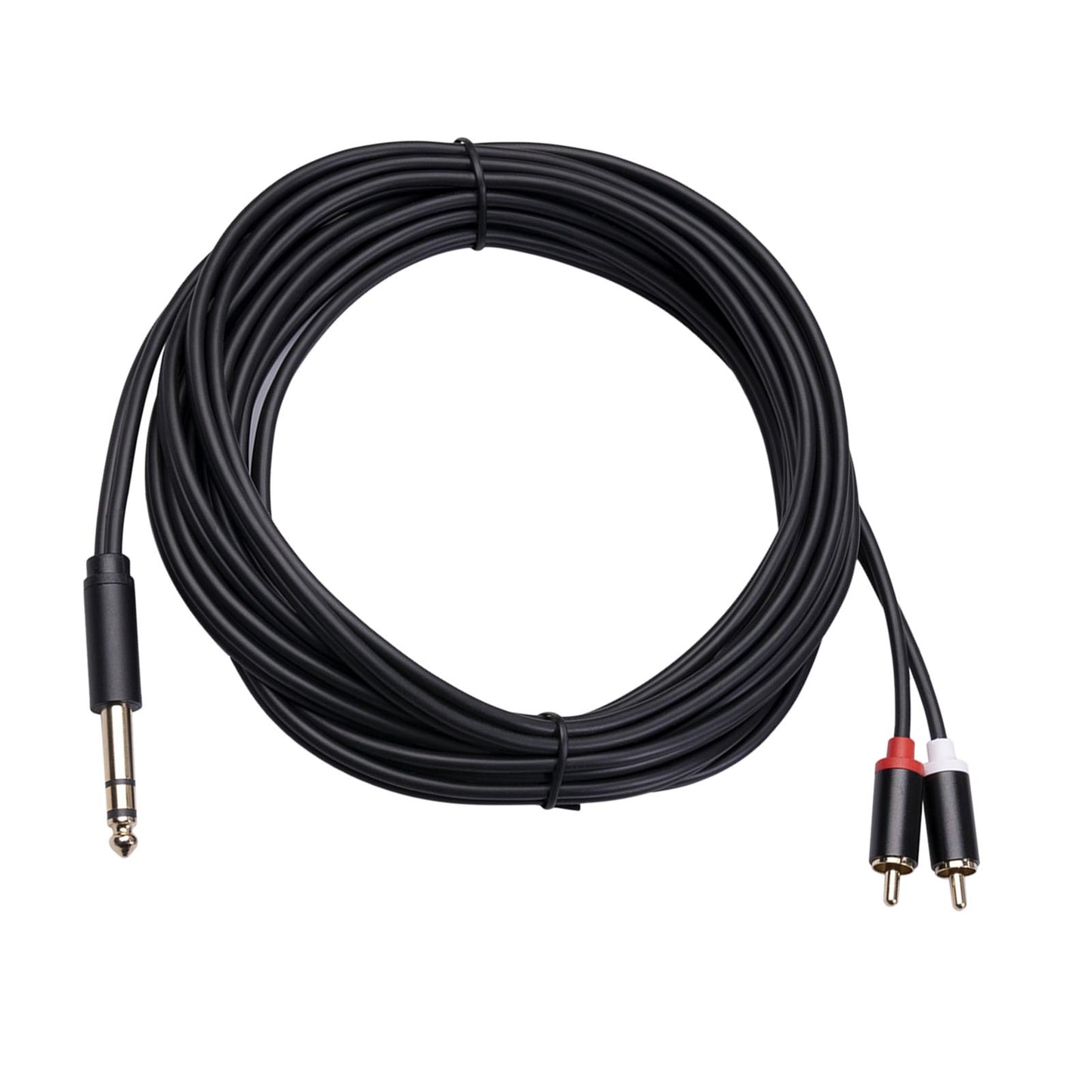 Audio Metal 3.5mm Stereo Jack to 2 RCA Phone Cable 6.35mm to 2RCA Cable 5M