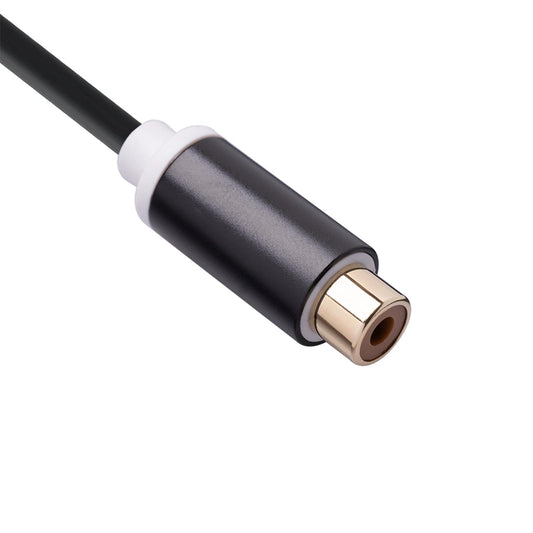 RCA to Dual RCA Cable 11.8" Female to Male 2-Way Transmission for Stereo Male to 2 Female
