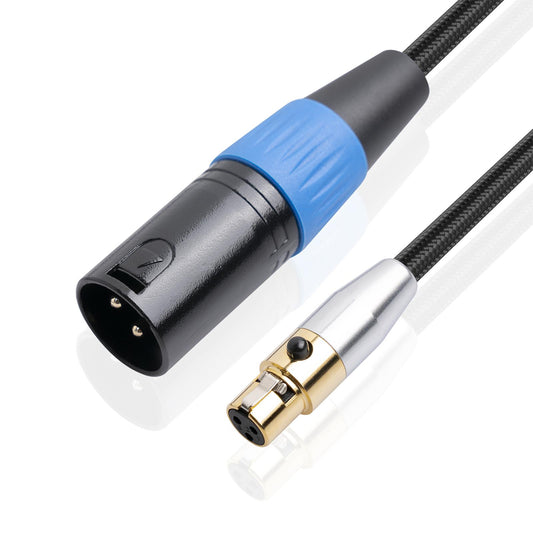 4.5mm MINI XLR Female to XLR Male Stereo Audio Adapter Cable Mini Jack 2M