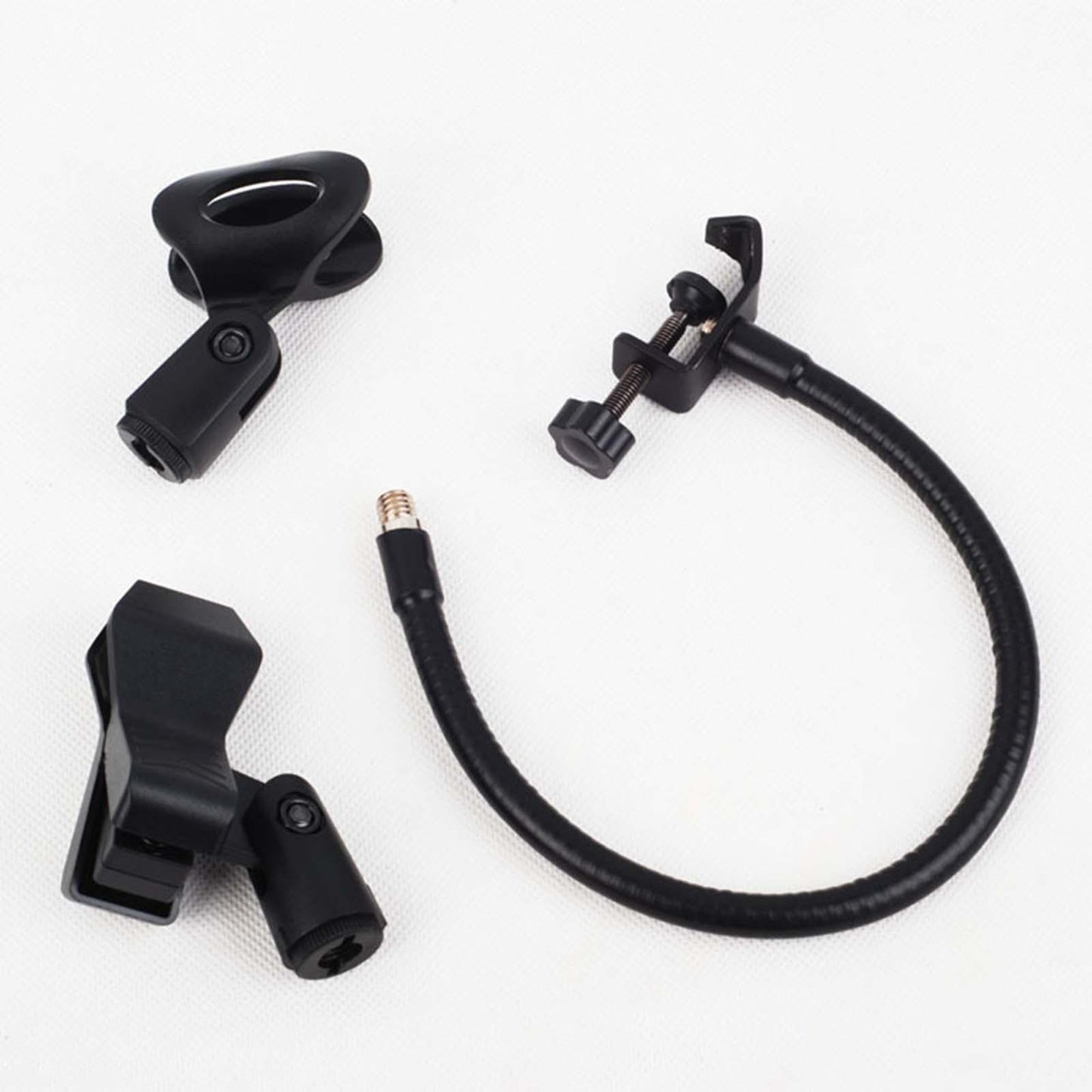 Iron Desk Mic Stand Universal Hose Shelves Microphone Flexible Tube Clips