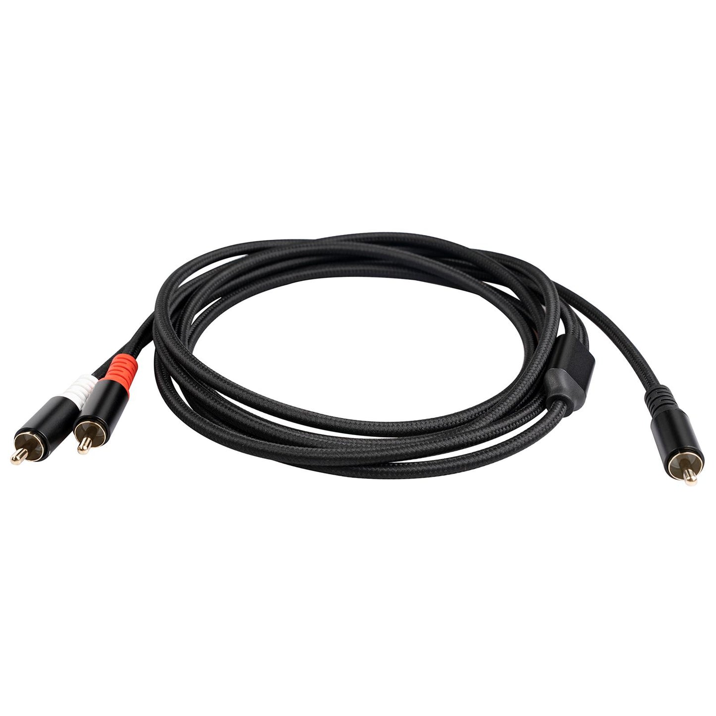 RCA to 2RCA Subwoofer Cable Y Adapter Splitter for Headphone Amplifier 1m