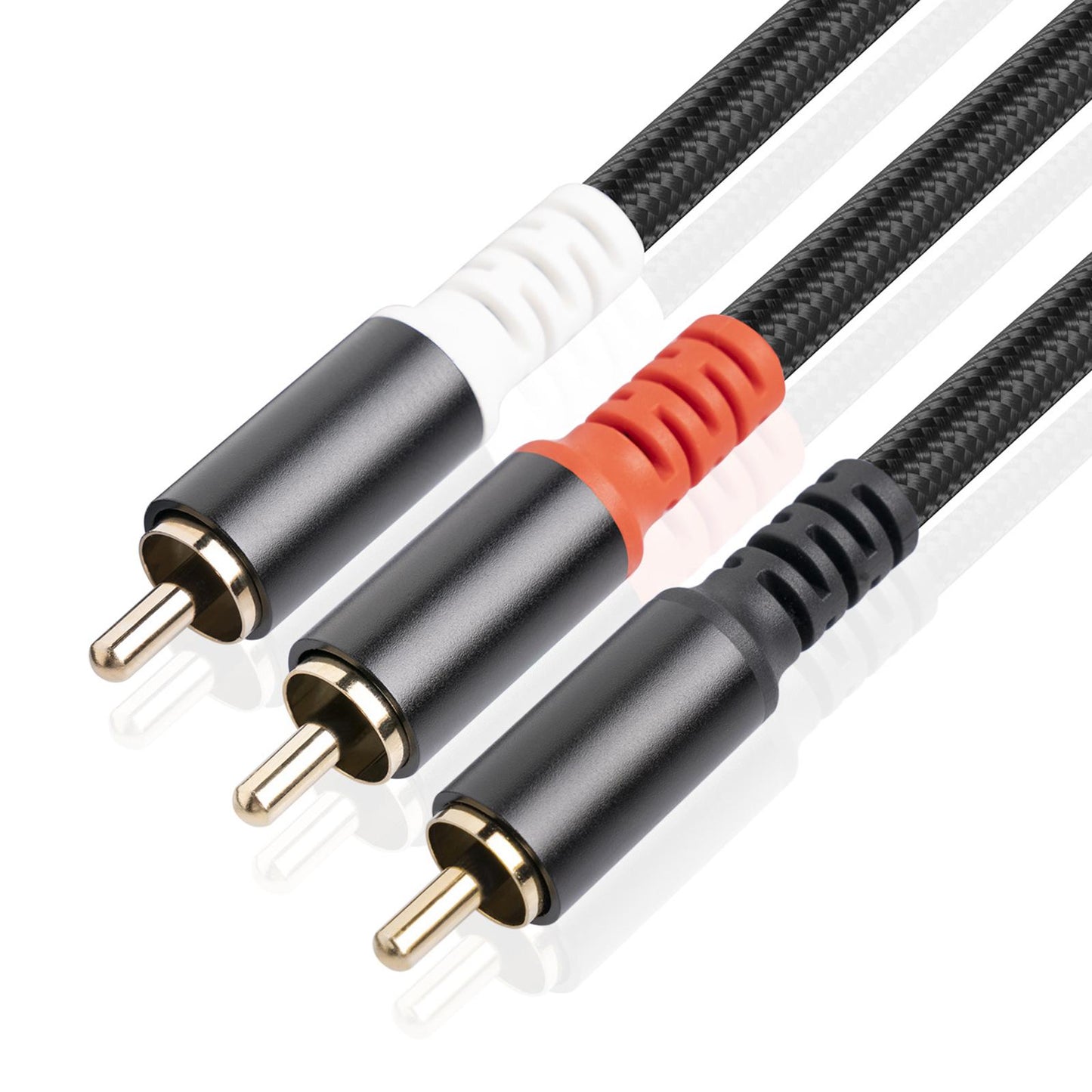 RCA to 2RCA Subwoofer Cable Y Adapter Splitter for Headphone Amplifier 1m